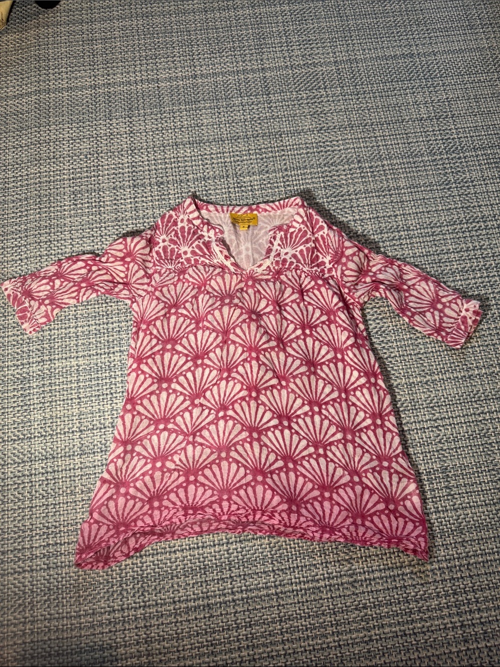 Roller Rabbit Girls Pink Shell-Print cover up